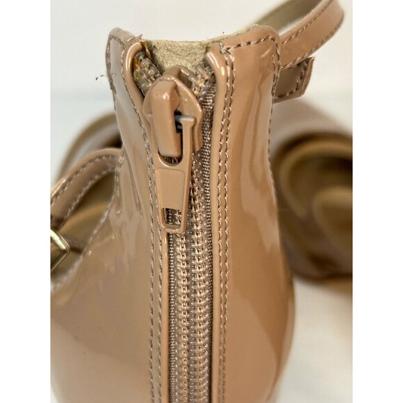 Aldo Womens Beige Patent Leather Strappy Slingback Heels - Picture 10 of 11